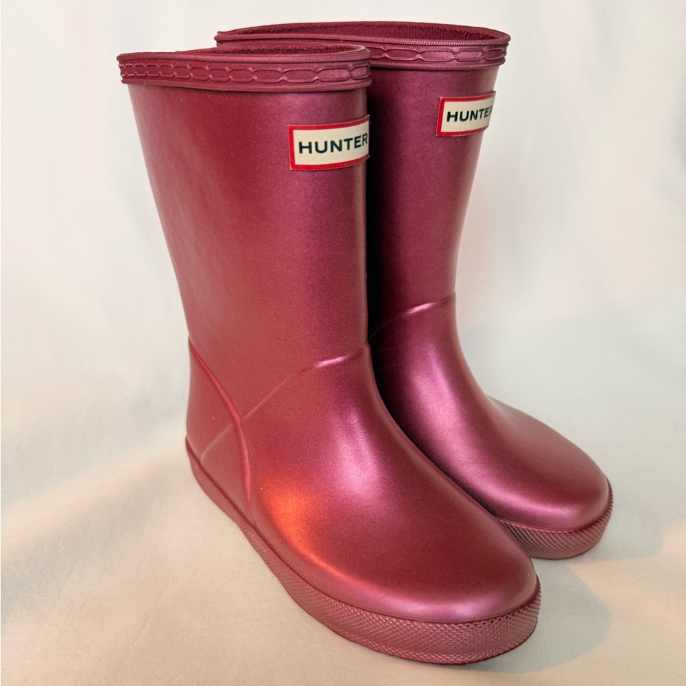 Hunter Girls Fuchsia Waterproof Boots